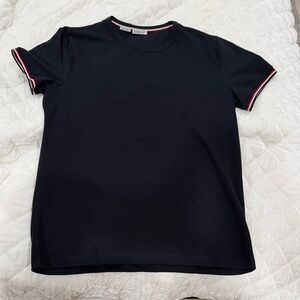 Moncler Navy Mens T-Shirt with Red and White Accents